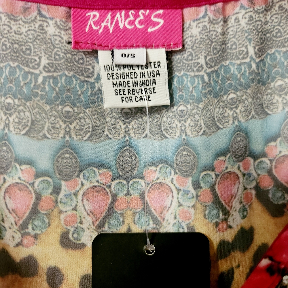 Ranee's of Miami Multicolor Bohemian Women Short Kaftan Cruise Wear - Picture 3 of 5